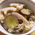 ゆひいゆ's cooksnap of when they made さつまいもとレンコンの塩昆布炊き込みご飯.