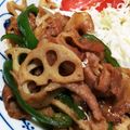 クックHBQ370☆'s cooksnap of when they made やみつき♡豚とレンコンの生姜焼き.