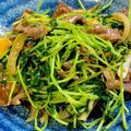 クック6NVH7E☆'s cooksnap of when they made 牛肉と豆苗の中華炒め.