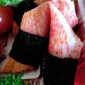 どらど～ら's cooksnap of when they made カニかまの海苔巻バター焼き.
