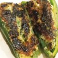 料理初心者あぃ☆'s cooksnap of when they made 余り餃子あん★ピーマン肉詰め★ポン酢かけ.