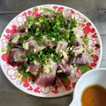ebipeco's cooksnap of when they made カツオの刺身を韓国風にいただいて♪.