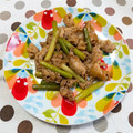 ﾁｲﾁｬﾝﾏﾏ's cooksnap of when they made にんにくの芽と豚肉のだしマヨ炒め！.