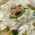 じゃりてん's cooksnap of when they made 【簡単】ピーマンと玉ねぎのクリームパスタ.