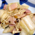 eowyn's cooksnap of when they made 歯応えが楽しい大根の皮と葉の山椒炒め.