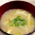 ♡てるてる♡'s cooksnap of when they made 白菜と油揚げの味噌スープ.