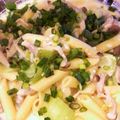 ahmomo's cooksnap of when they made 青梗菜とベーコンのクリームパスタ.