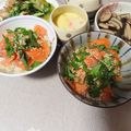 よちりん's cooksnap of when they made サーモン山かけ丼.