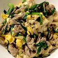 ecoECOlike's cooksnap of when they made 豚バラ肉とニラと木綿とうふの炒め物.