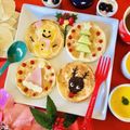 ryumi58's cooksnap of when they made Xmas☆かわいい❤︎雪だるまトースト☻.