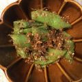 R2016's cooksnap of when they made スナップエンドウのごま和え.