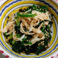 ☆熊八☆'s cooksnap of when they made 簡単☆ささみとほうれん草のネギ油ごま和え.