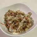 papikun's cooksnap of when they made いか天ブラックペッパーマヨサラダ.