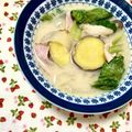 ふたごゆき's cooksnap of when they made 薩摩芋と法蓮草の食べる味噌ミルクスープ.