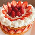 Addicted★'s cooksnap of when they made クリアファイルで簡単いちごショートケーキ.