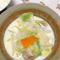 はっぴーゆりもん＊'s cooksnap of when they made 白菜とベーコンの豆乳スープ.