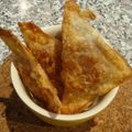 まちゃこです。's cooksnap of when they made ワンタンの皮で簡単おやつ！アップルパイ.