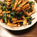 カレンタ's cooksnap of when they made 大根の葉と薄揚げのごま油炒め　.