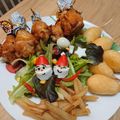 新米べべ's cooksnap of when they made うずらの卵でサンタ☆キャラ弁.