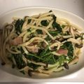 ちゃーLove's cooksnap of when they made ほうれん草とベーコンの焼きうどん♪.