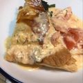 だいこんマン's cooksnap of when they made 鮭とほうれん草のパイ包みクリスマスソース.