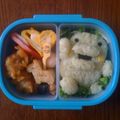 佐藤てりたま's cooksnap of when they made くちぱっちのデコふりおにぎり✿キャラ弁.