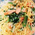 runasole's cooksnap of when they made サーモンとほうれん草のクリームパスタ.