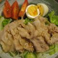 kyonhappy's cooksnap of when they made 冷しゃぶサラダ　わさびポンソース.