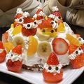 jam56's cooksnap of when they made クリスマスケーキ☆苺サンタデコレーション.