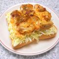 ＠迷子＠'s cooksnap of when they made ＊鶏の唐揚げdeスイチリマヨトースト＊.