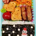 めいめい☆☆☆'s cooksnap of when they made ＊キャラ弁＊　クリスマスに★雪だるま.