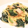 イエローバード's cooksnap of when they made ベーコンとほうれん草の和風にんにくパスタ.