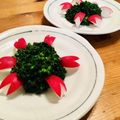 pali's cooksnap of when they made ラディッシュで可愛い❤うさぎ飾り.