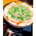はなびより0814's cooksnap of when they made お鍋一つで簡単！すき焼き風そぼろうどん。.