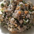 まゆのふ♬'s cooksnap of when they made 大根の茎(葉)とちりめんのチャーハン.