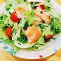 かわゆう1211's cooksnap of when they made わさび菜とお刺身のおつまみサラダ.