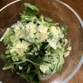 USACO66's cooksnap of when they made わかめ♧水菜♧鶏肉の柚子胡椒マヨサラダ.