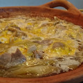 ダイナマイト漆黒's cooksnap of when they made 鴨(鶏)と舞茸・白葱の簡単柳川鍋風 鴨鍋.