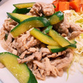 あっきー5296's cooksnap of when they made 豚こまとキュウリの和風炒め.