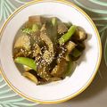 ヌーシ's cooksnap of when they made 茄子とスナップエンドウの胡麻味噌炒め.
