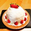 はまtochi's cooksnap of when they made ドームケーキ　ストロベリーホワイト.