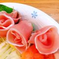 反省堂書店（のぐち）'s cooksnap of when they made 簡単＾＾生ハムのお花（デコレーション）.
