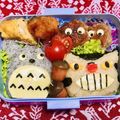 canelé032's cooksnap of when they made キャラ弁 トトロ猫バス.