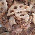 甘党ですが's cooksnap of when they made 豚肉とレンコンのごま味噌炒め.