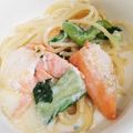 HINATAママ♡'s cooksnap of when they made 小松菜とサーモンのクリームパスタ！.