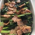 mauzai's cooksnap of when they made 小松菜とベーコンのバターめんつゆ炒め.