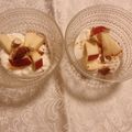 yesmama's cooksnap of when they made 黒糖ヨーグルトに、りんご＆クルミ♪.