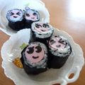 みにまめ's cooksnap of when they made おさかなソーセージ顔の海苔巻き.