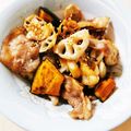 干芋くん's cooksnap of when they made レンコンとかぼちゃの豚バラ甘酢炒め.