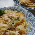 ロミみ's cooksnap of when they made フライパン1つ！牛乳で蟹クリームパスタ。.